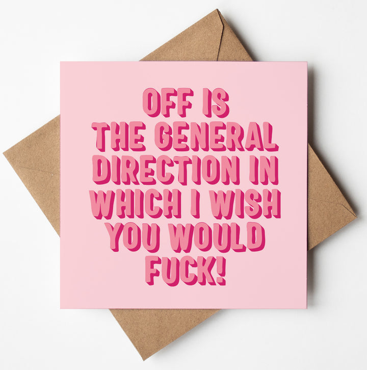 Off Is The Direction Type Card