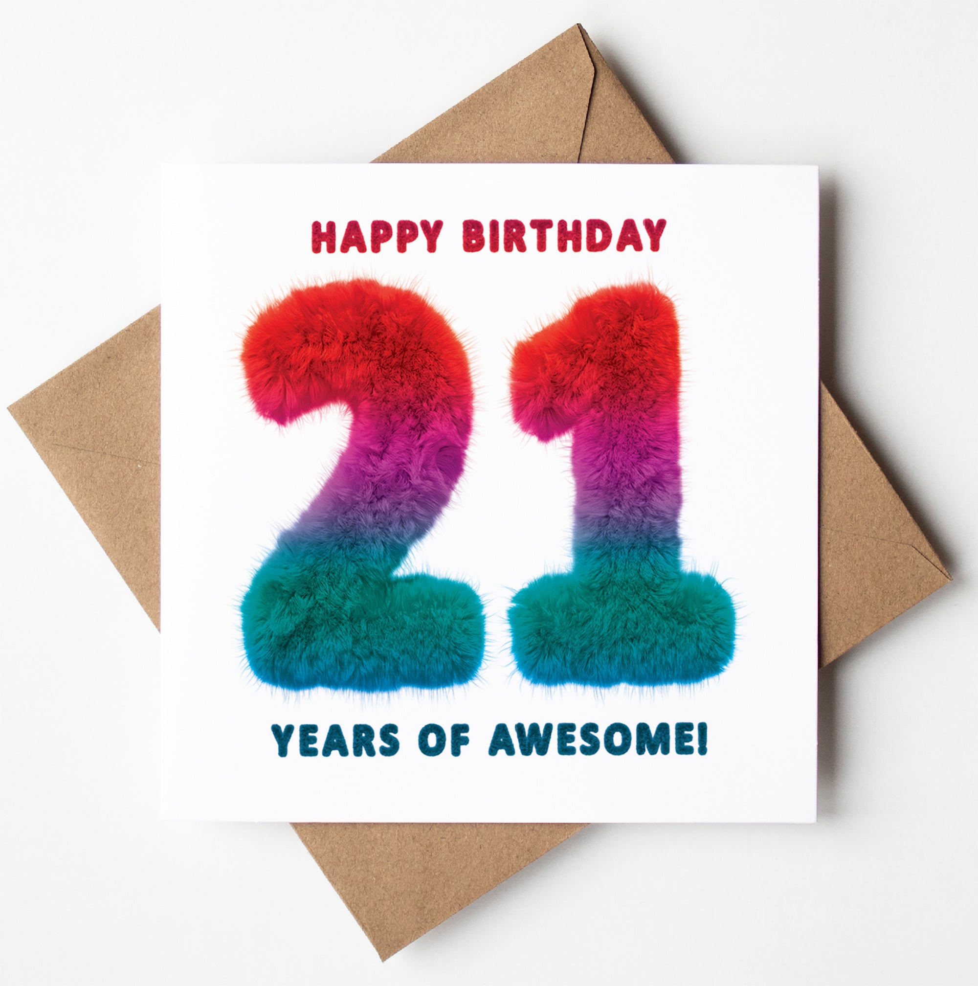 21st Birthday Card. Happy Birthday 21 Years of Awesome! Milestone