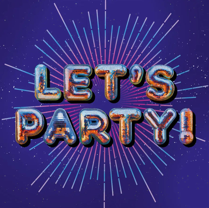 Birthday Card for Friend Disco Party Silver Foil Funny Celebration Card Sweary Card Lady