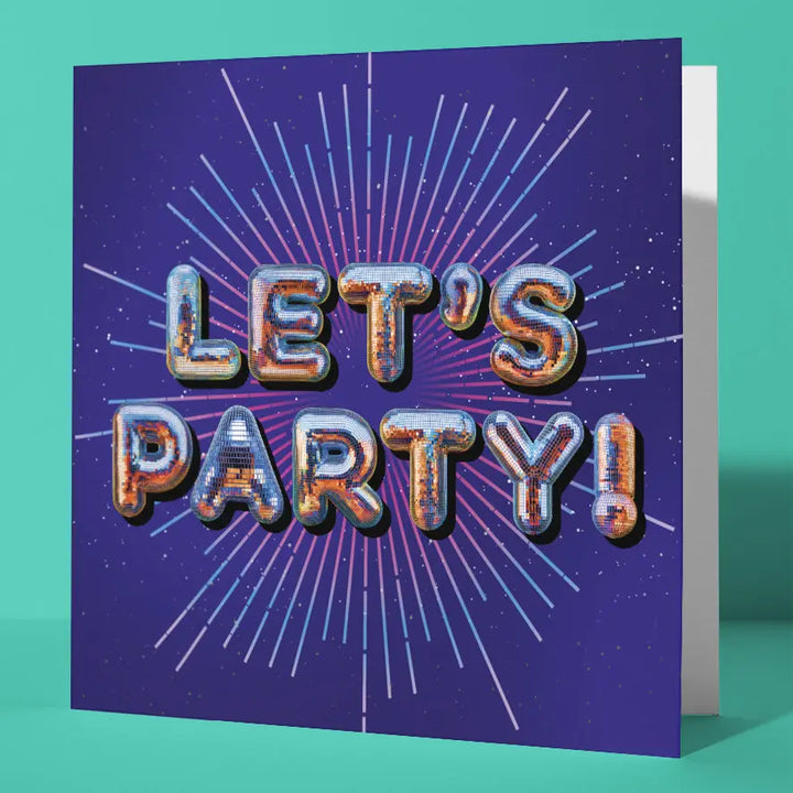 Birthday Card for Friend Disco Party Silver Foil Funny Celebration Card Sweary Card Lady