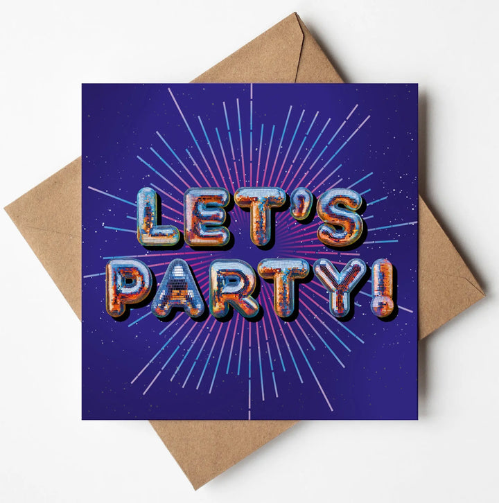 Birthday Card for Friend Disco Party Silver Foil Funny Celebration Card Sweary Card Lady
