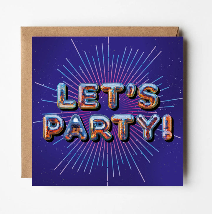 Birthday Card for Friend Disco Party Silver Foil Funny Celebration Card Sweary Card Lady