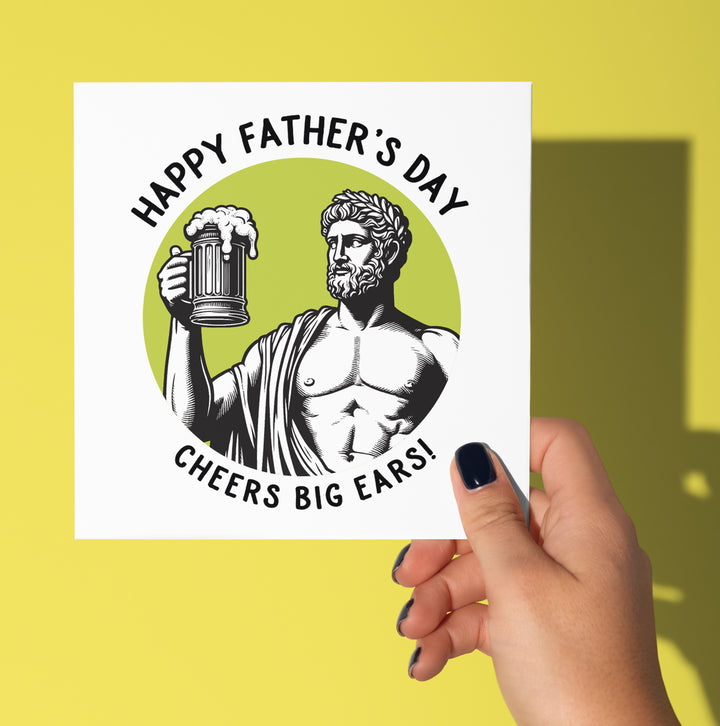 Happy Father's Day. Cheers Big Ears! Statue Dude Card