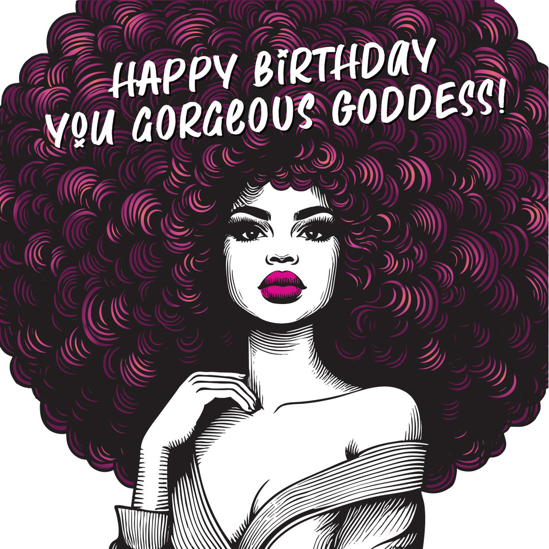 Happy Birthday You Gorgeous Goddess! Vintage Babes Birthday Card