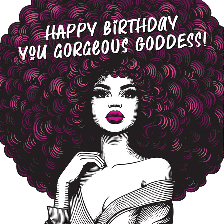 Happy Birthday You Gorgeous Goddess! Vintage Babes Birthday Card