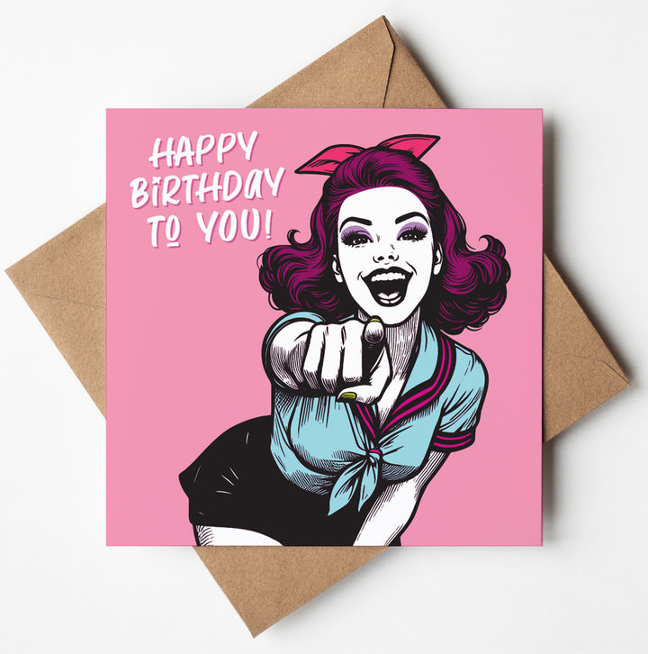 Happy Birthday To You! Vintage Babes Birthday Card