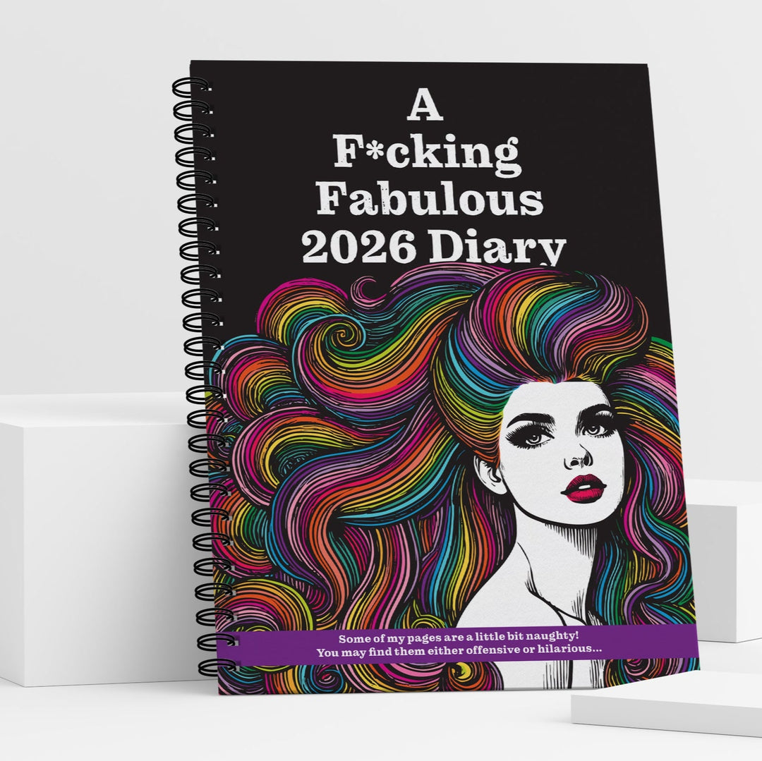 2026 diary with colorful cover and text on a white background