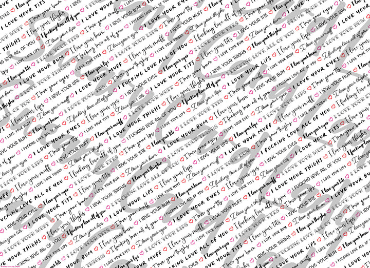 I Love Your Tits Gift Wrap (Folded Sheet)