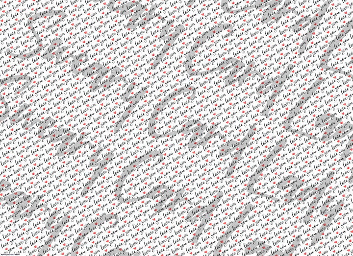 Love You Gift Wrap (Folded Sheet)