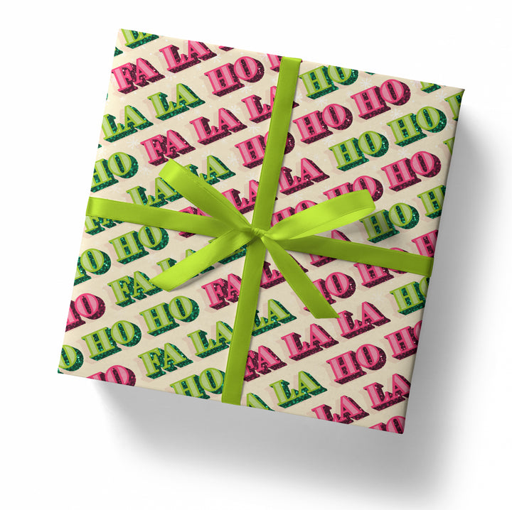 Ho Ho Fa La La Xmas Gift Wrap (Folded Sheet)