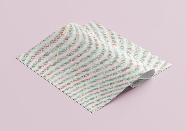 SALE! Funny 'Shit Christmas Present Inside' Gift Wrap (Folded Sheet)