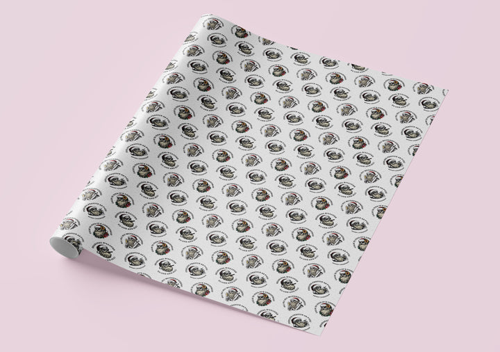 Funny Sunglass Santa Christmas Gift Wrap (Folded Sheet)