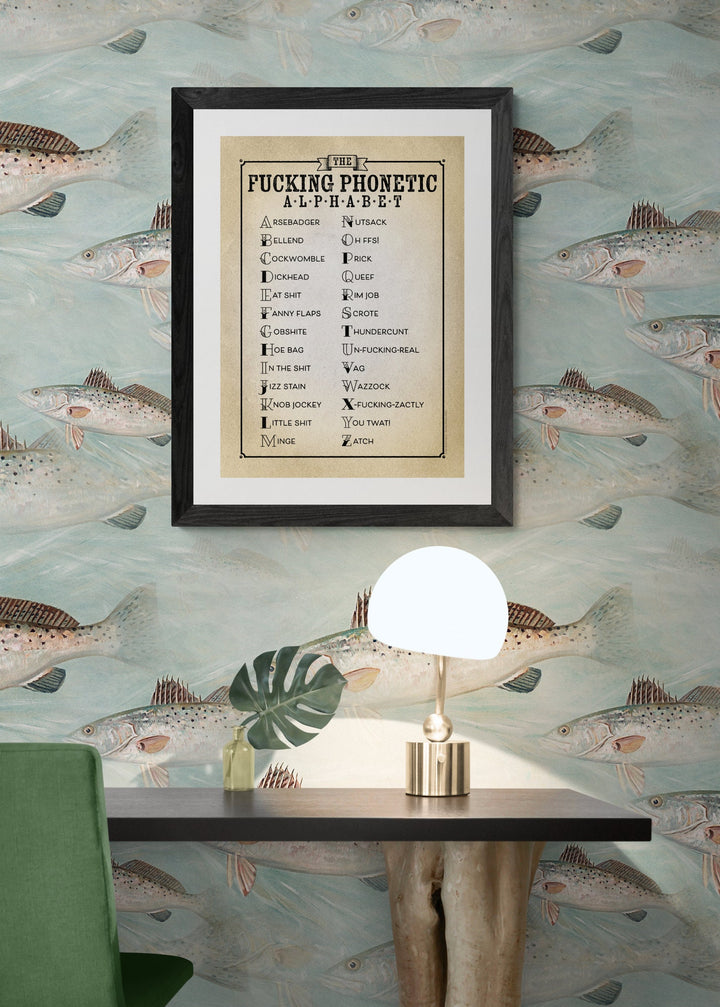 Rather Rude and Funny Fucking Phonetic Alphabet Art Print (A4 and A3 size)