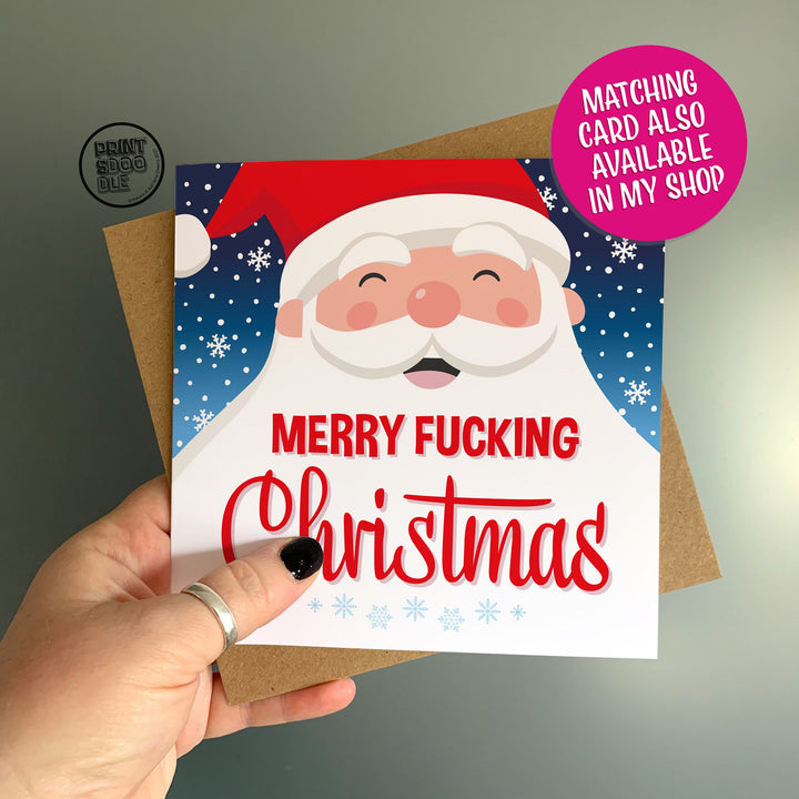 Merry Fucking Xmas Santa Gift Wrap (Folded Sheet)