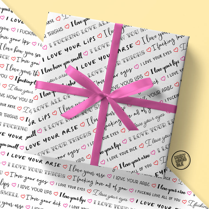 I Love Your Dick Gift Wrap (Folded Sheet)