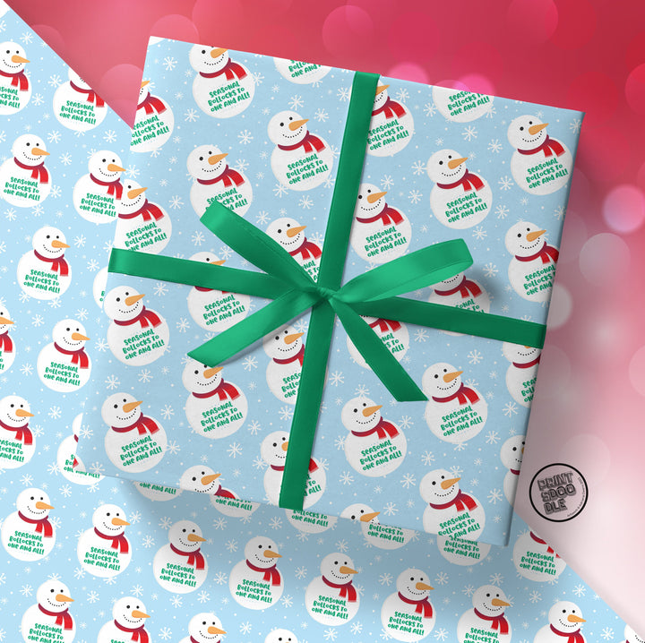 Seasonal Bollocks Christmas Gift Wrap (Folded Sheet)